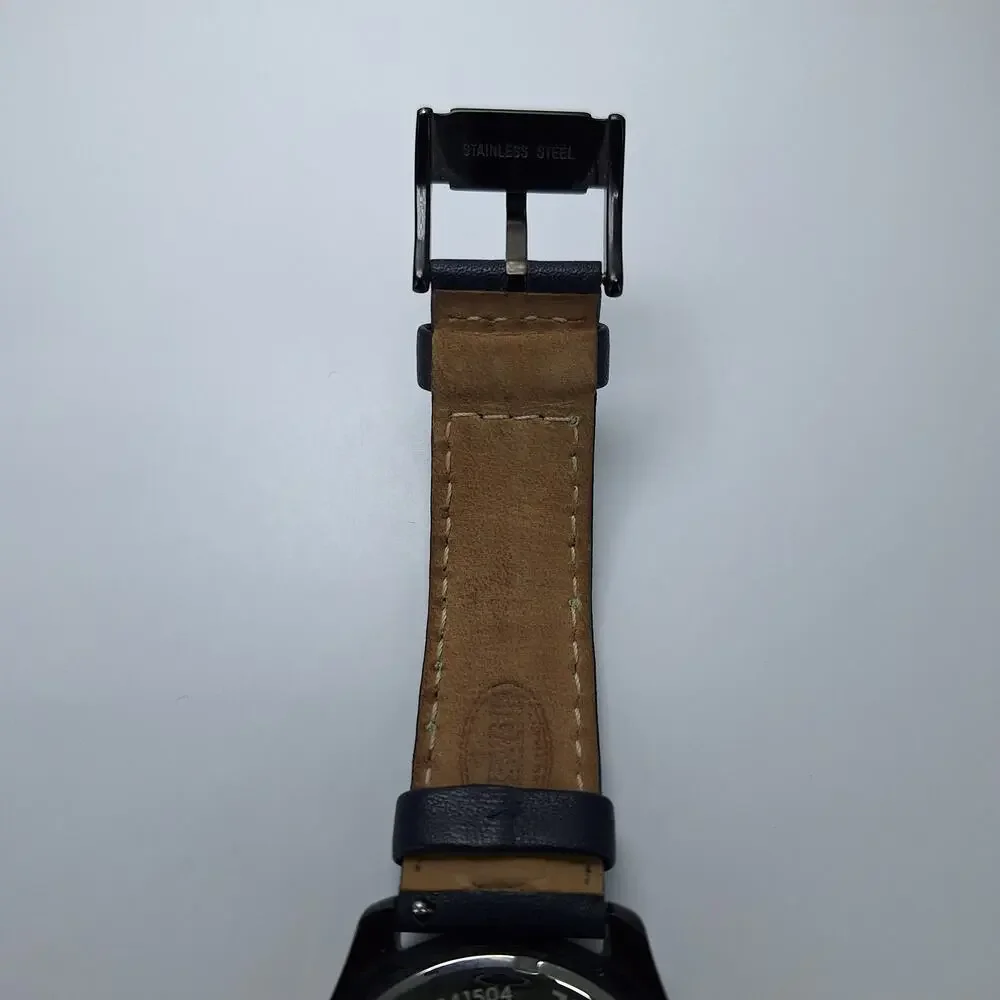 Fossil Blue Watch Men's Blue Dial Leather Chronograph BQ2036 - Needs New Battery